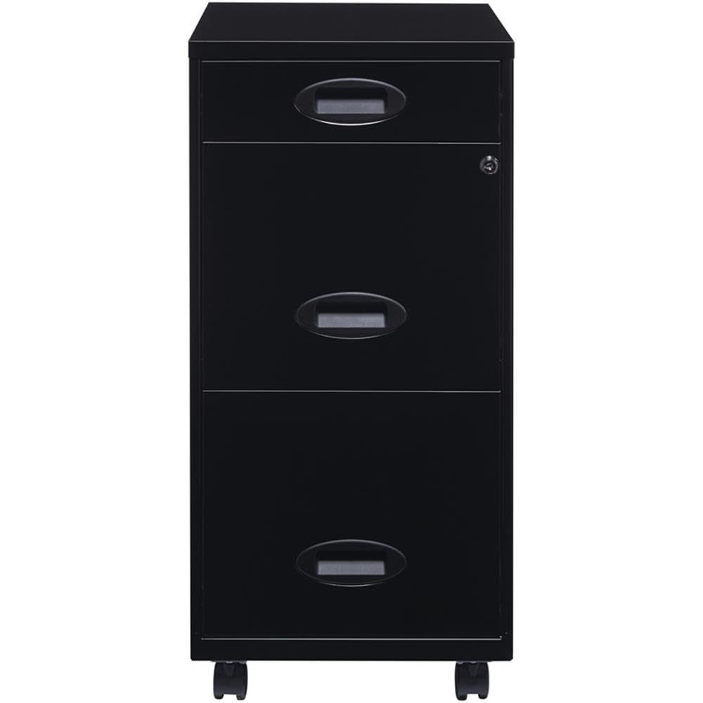 Black Metal 3 Drawer Vertical Filing Cabinet P467918