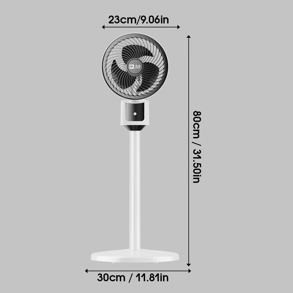 Standing Fan with Remote, 90° Oscillating, 3 Speeds, Adjustable Height W524