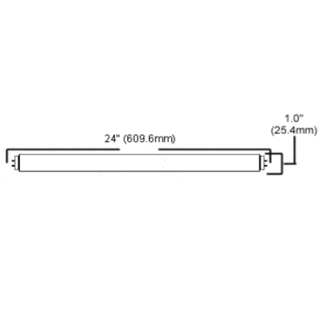 24 Inch 20W 2700K Warm White T9 Fluorescent Tube Light Bulb G13 Bi-Pin Base 2 Foot Linear Lamp Pack of 30 Y412