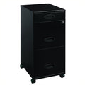 Black Metal 3 Drawer Vertical Filing Cabinet P467918