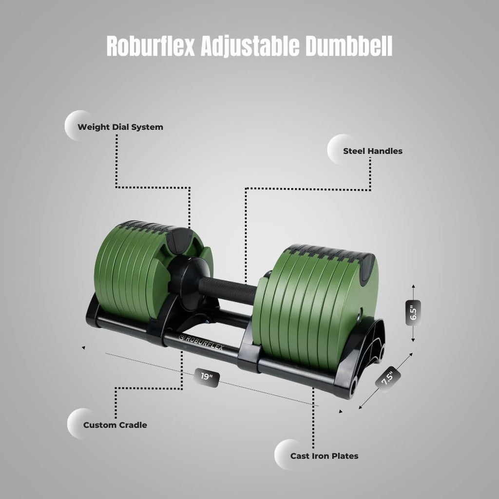 Adjustable Dumbbell 5-40 lb 5 lb Increments S3853