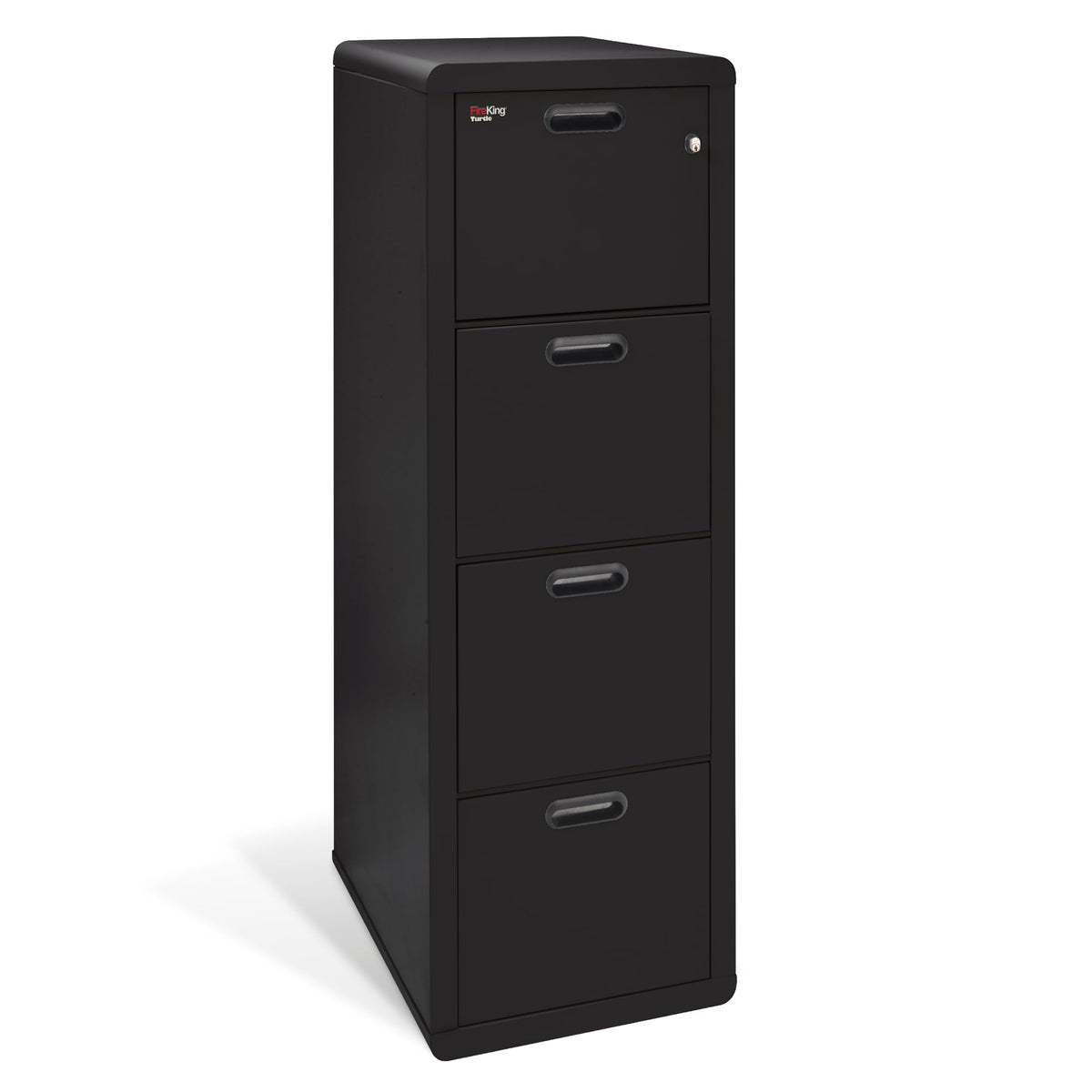 Black 4 Drawer Fire Rated File Cabinet C12100
