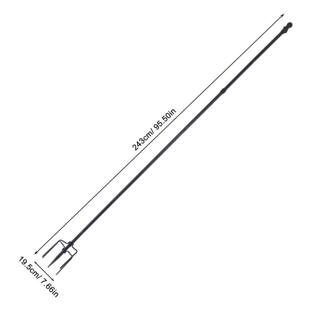 Stainless Steel In Ground Flag Pole with 5 Prongs Base N184