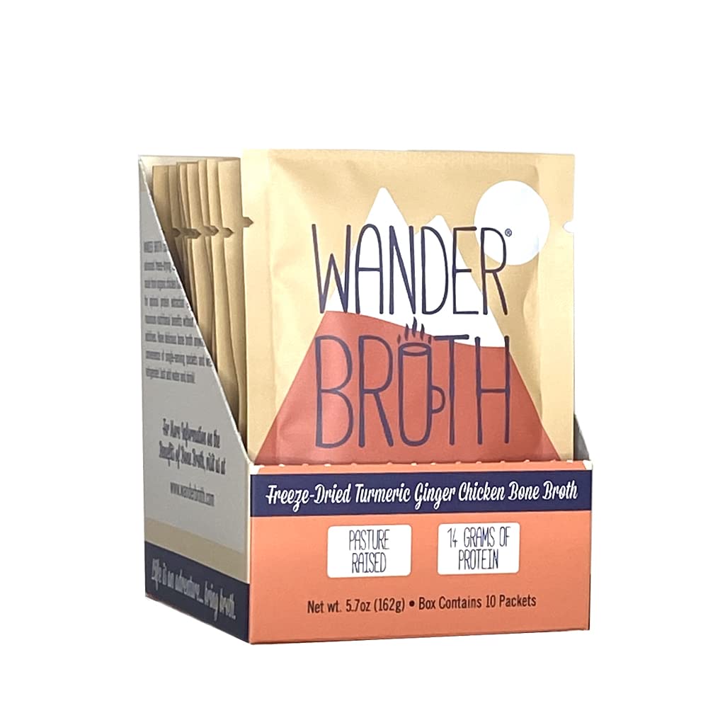 Organic Turmeric Ginger Chicken Bone Broth 10 Pack W1536