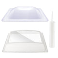 18" x 26" RV Shower Skylight Cover Outer Dome with Inner Dome and Sealant, White T605