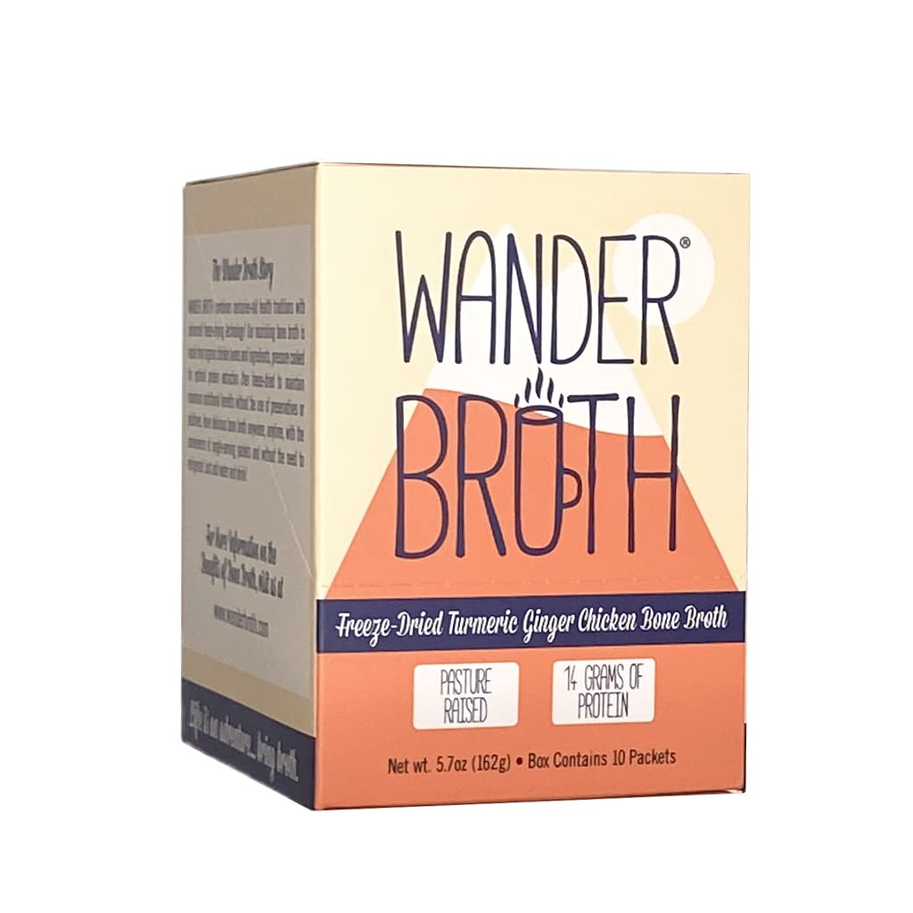 Organic Turmeric Ginger Chicken Bone Broth 10 Pack W1536