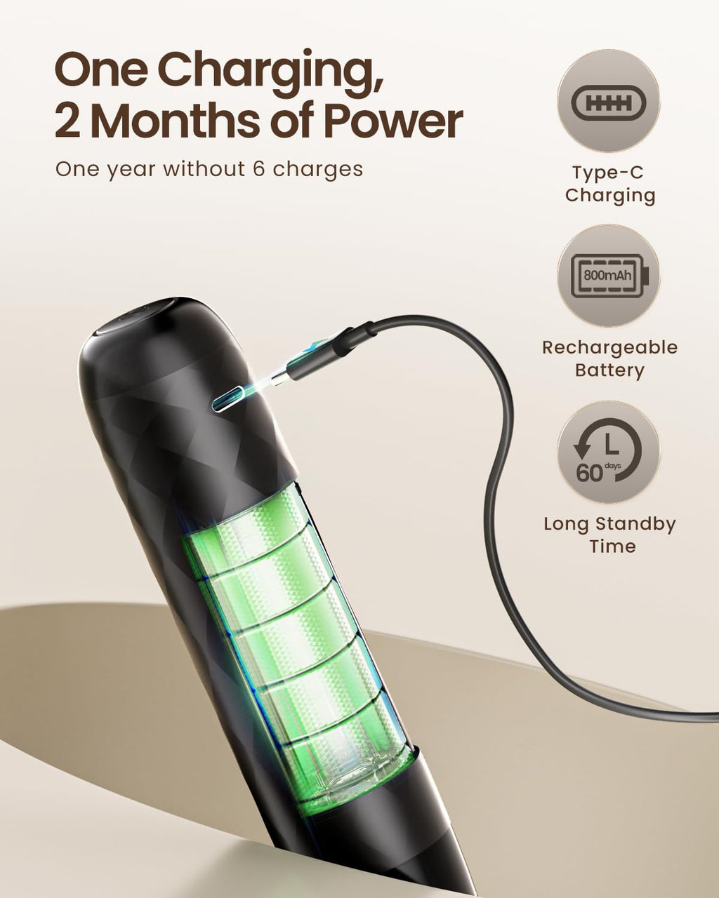 Rechargeable Milk Frother with Detachable Wand F133