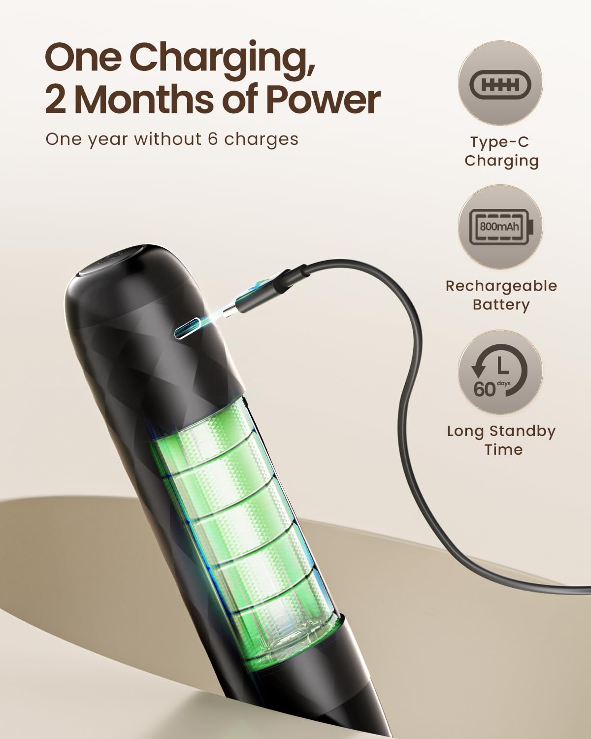 Rechargeable Milk Frother with Detachable Wand F133