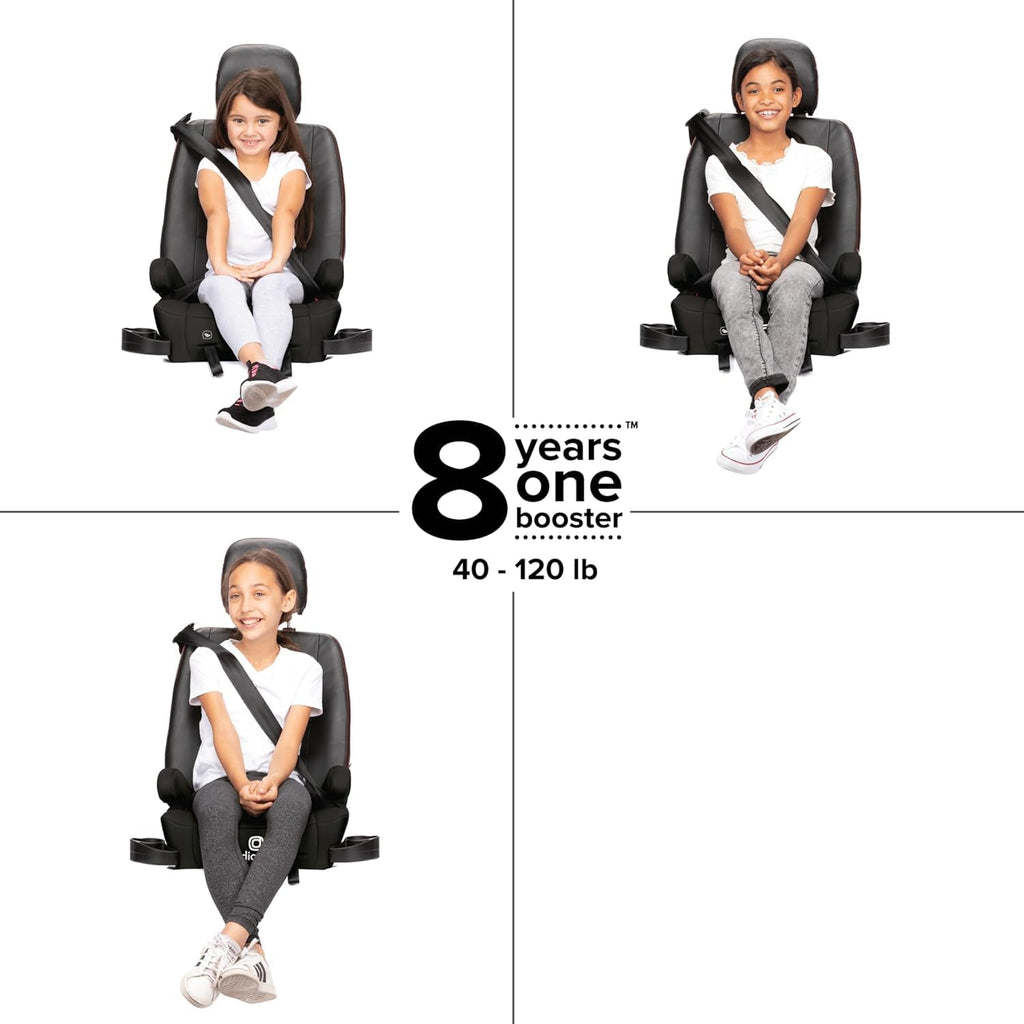 Black Backless Belt-Positioning Booster Seat P5590