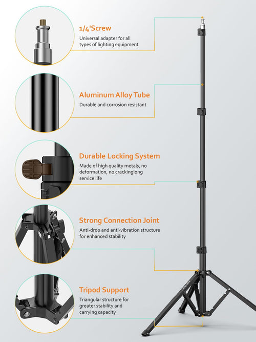 1.7M Aluminum Alloy Camera Tripod H648292