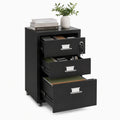 Black 3-Drawer Metal File Cabinet F87000
