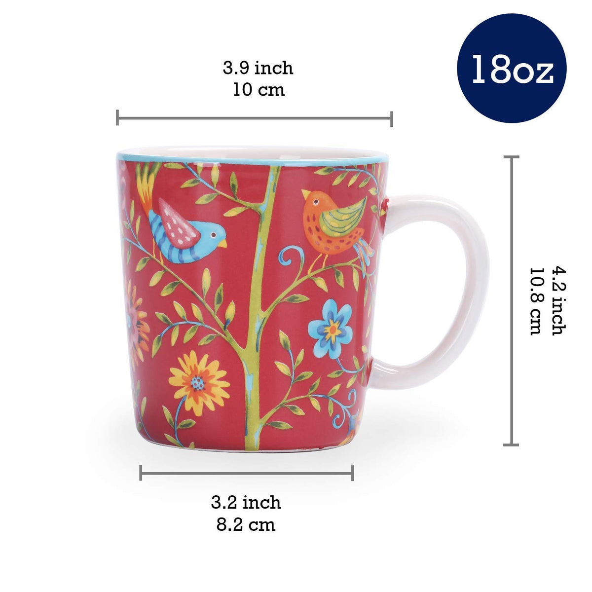 Red Ceramic 16 pcs Dinnerware Set, Service for 4 E37114