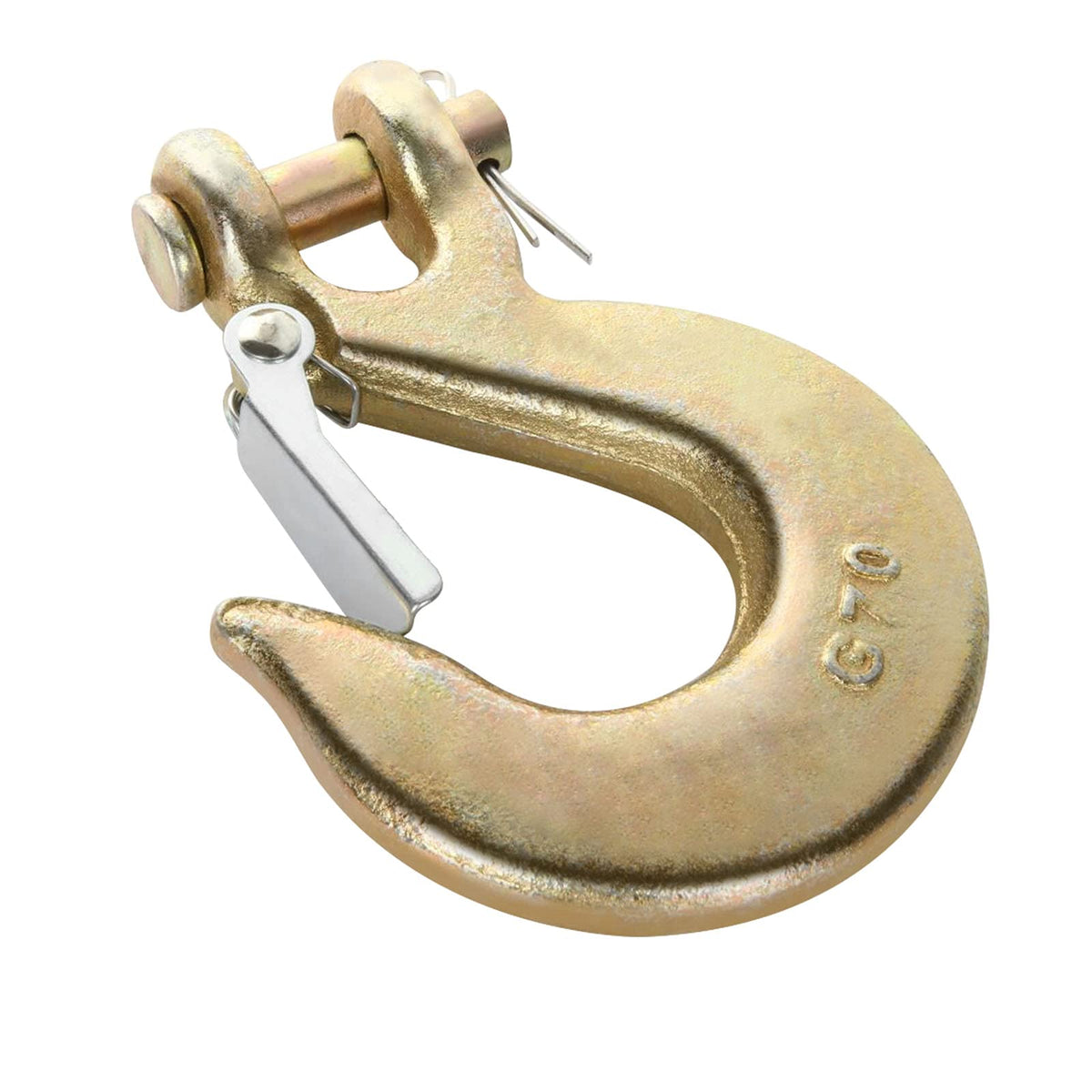 3/8 Inch Heavy Duty Forged Steel Clevis Slip Hook with Latch, 4 Pack Z52487
