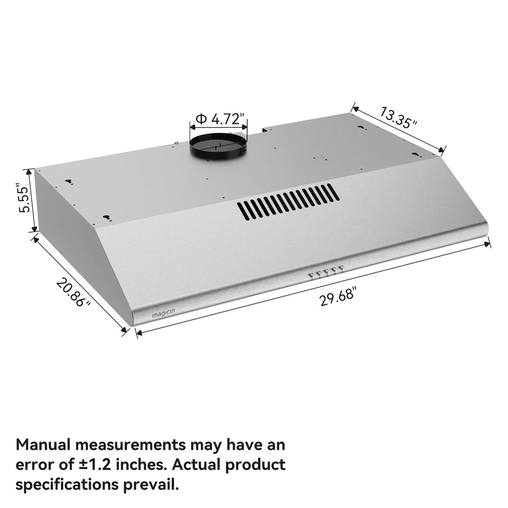 30″ Convertible Under Cabinet Range Hood U485615