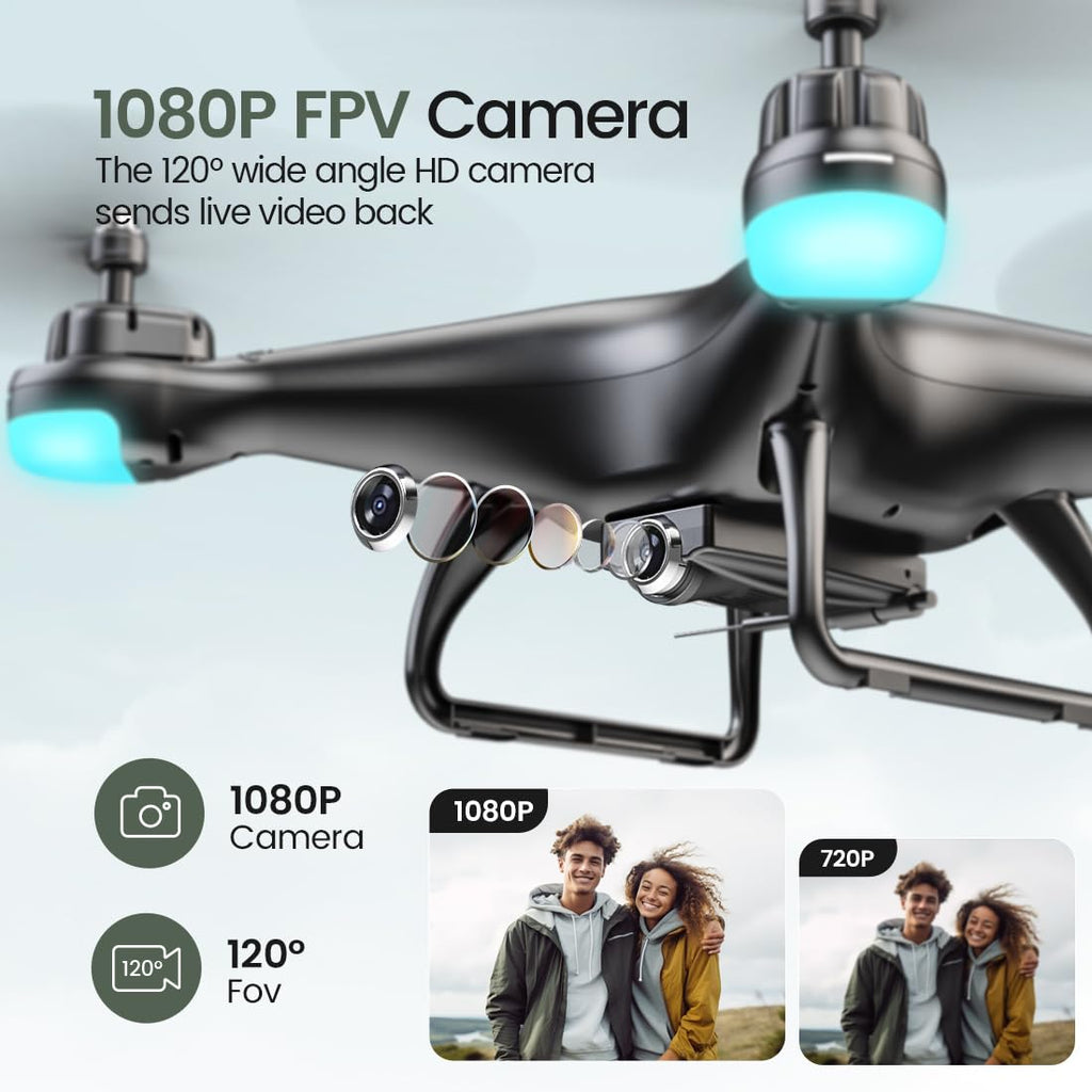 FPV RC Drone with 1080P HD Camera 2 Batteries Y1281