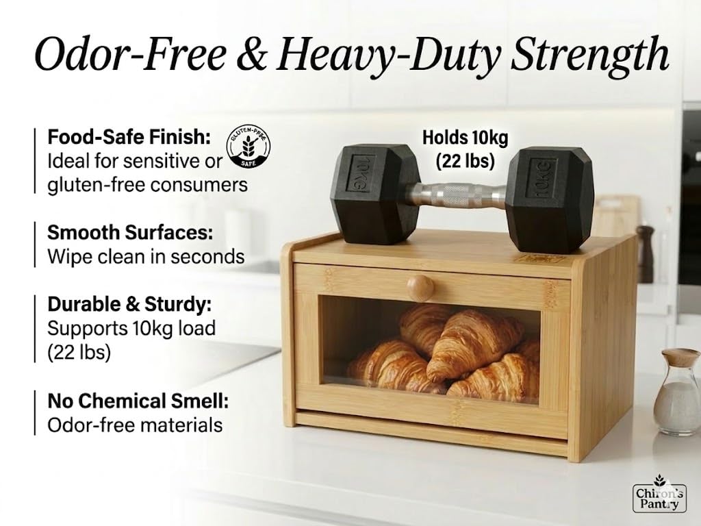 Bamboo Bread Box with Lid O391162