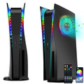PS5 Faceplates with Cooling Vents LED Lights Black U784219