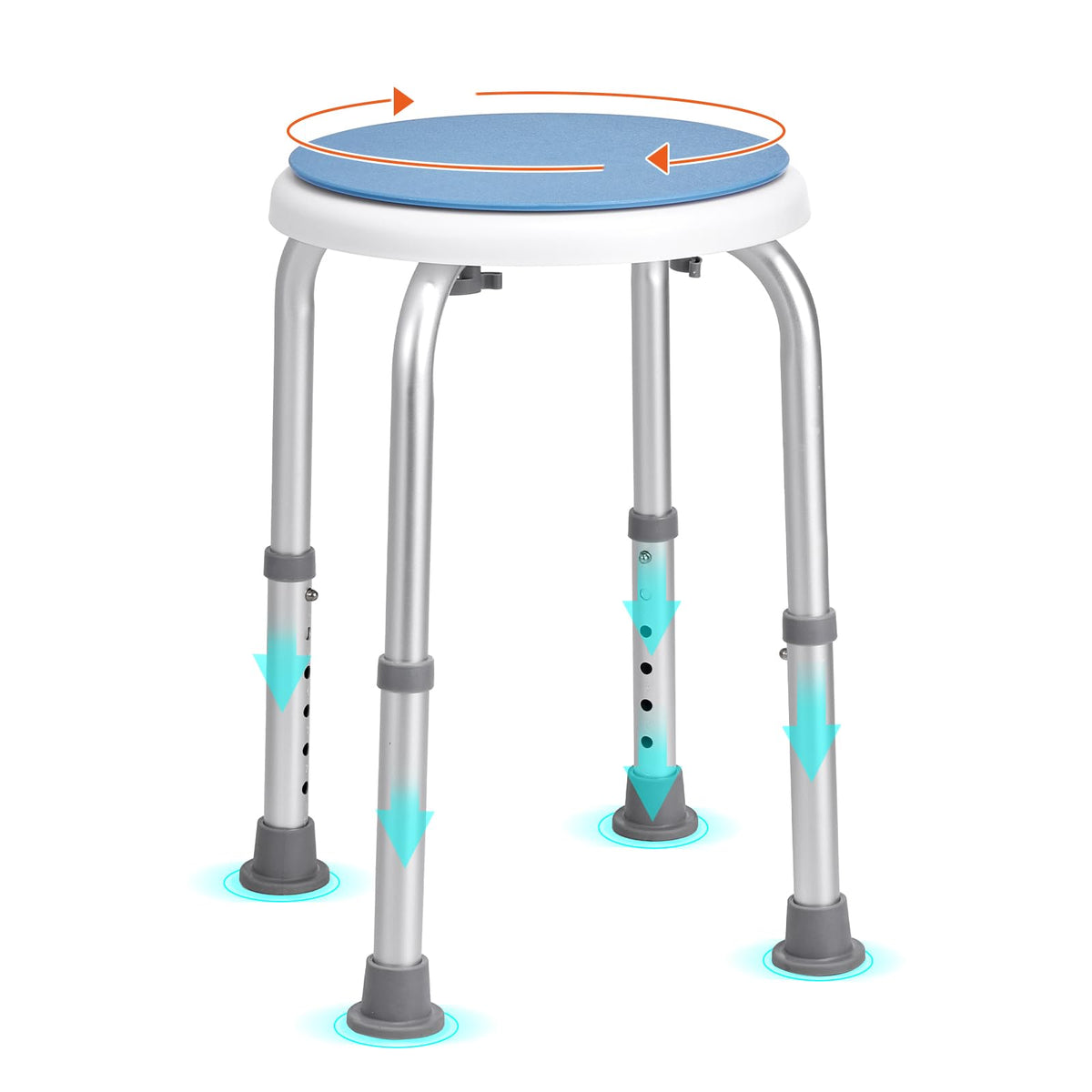 Adjustable Non-Slip Shower Chair 300 lbs Capacity I189002
