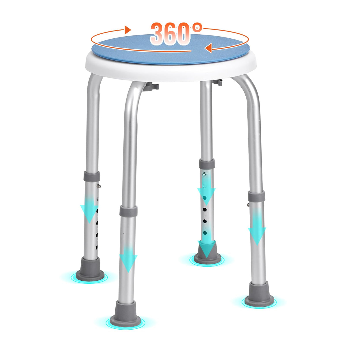 Adjustable Non-Slip Shower Chair 300 lbs Capacity I189002