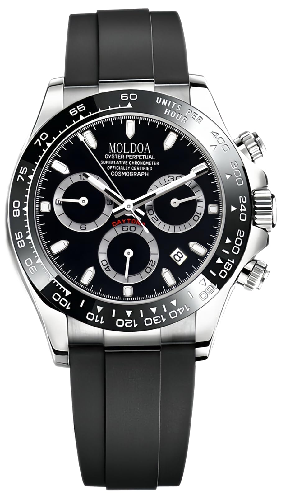 Men's Analog Quartz Chronograph Waterproof Silicone Strap Watch Q7927