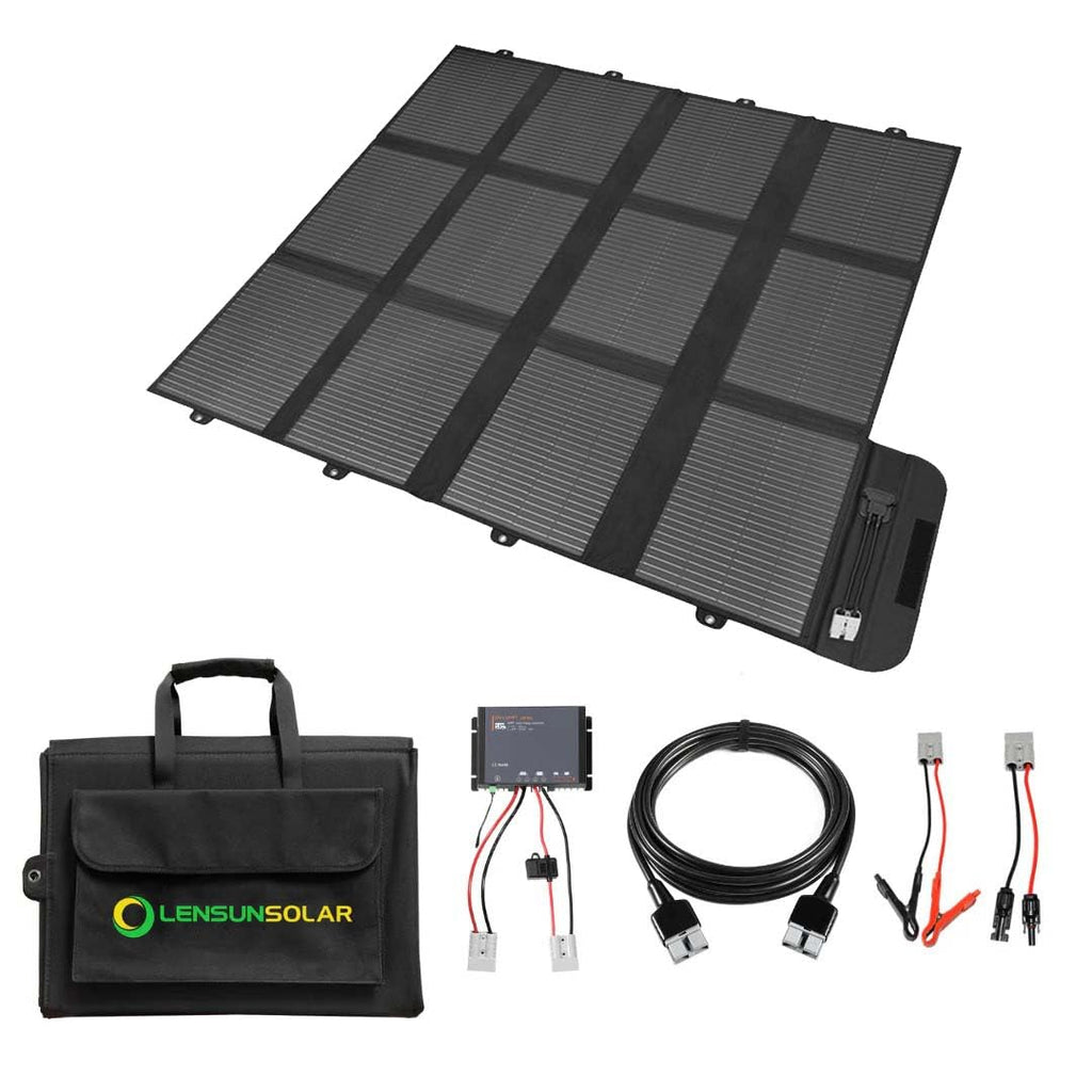 300W 12V Portable Solar Panel Blanket with 20A MPPT Charger Controller T53307
