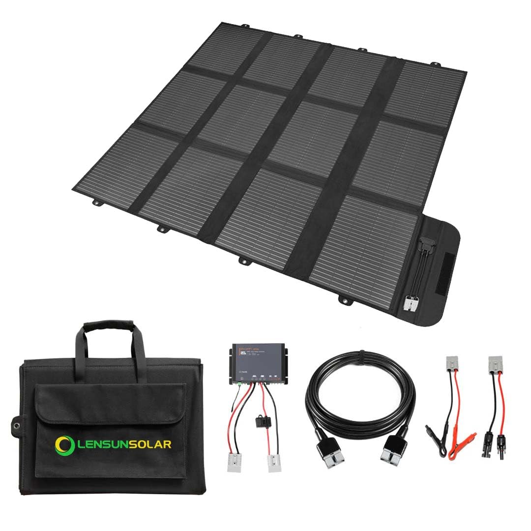 300W 12V Portable Solar Panel Blanket with 20A MPPT Charger Controller T53307