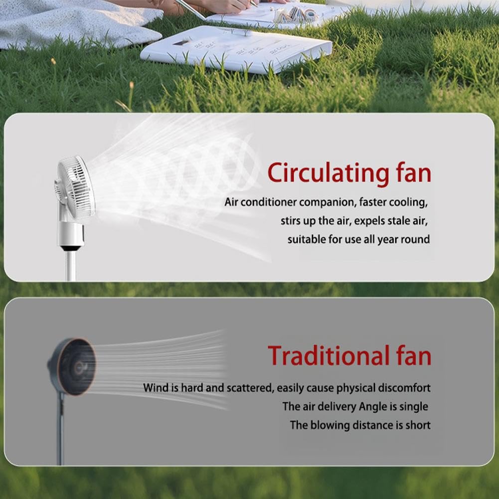 Standing Fan with Remote, 90° Oscillating, 3 Speeds, Adjustable Height W524