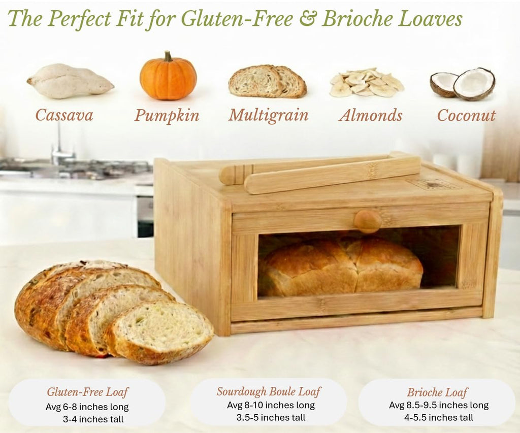 Bamboo Bread Box with Lid O391162