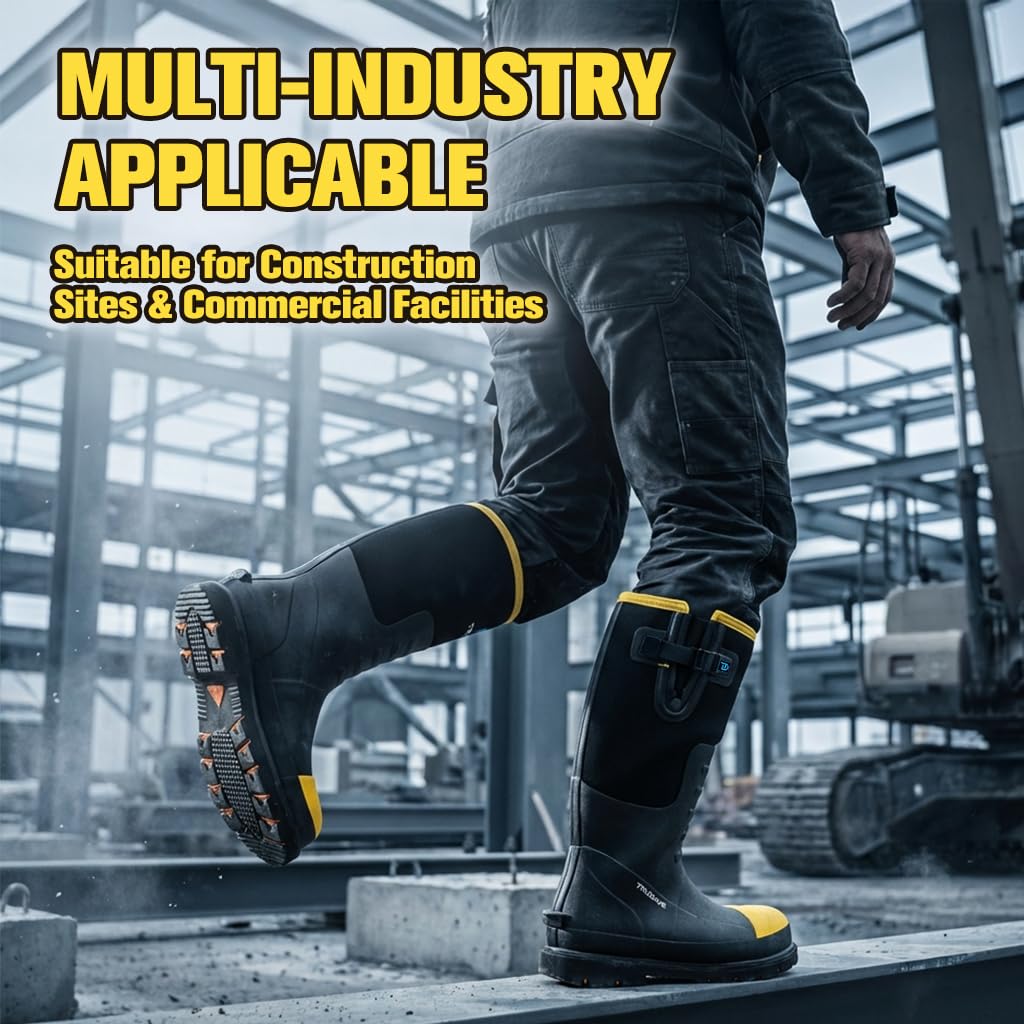 Steel Toe Waterproof Rubber Work Boots Q8657