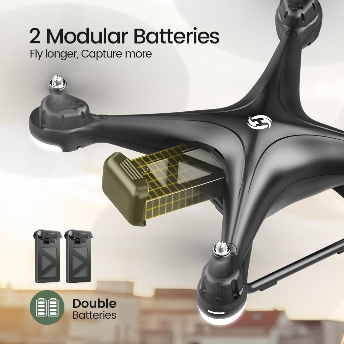 FPV RC Drone with 1080P HD Camera 2 Batteries Y1281