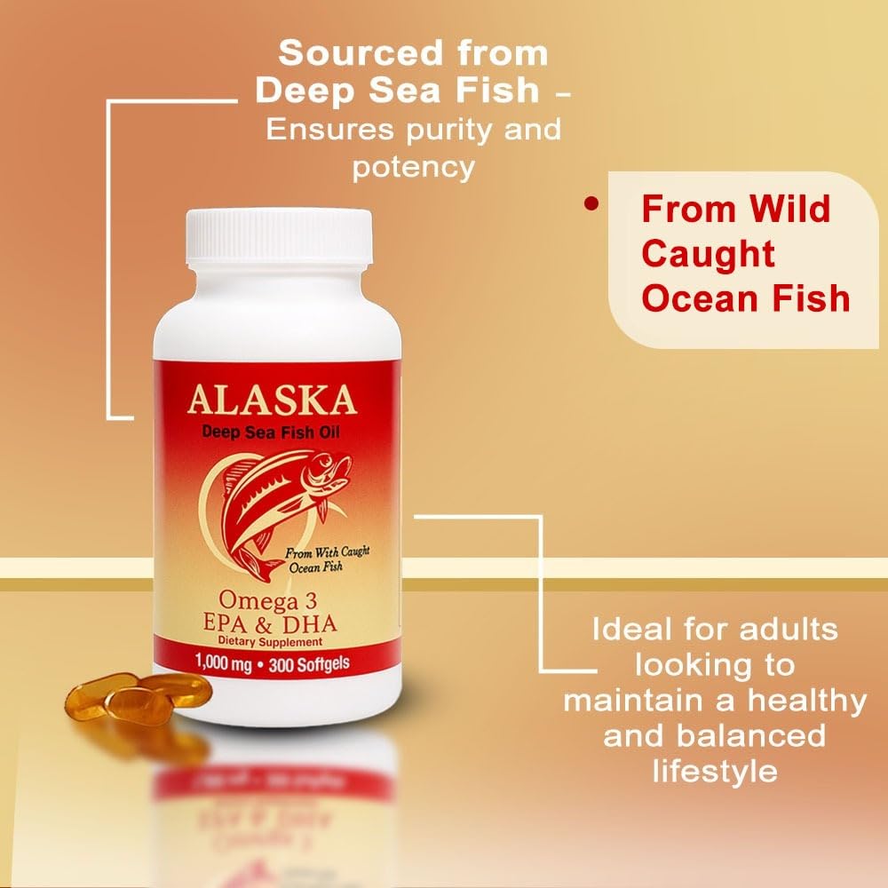 Omega 3 Fish Oil 1000mg 300 Softgels U70642