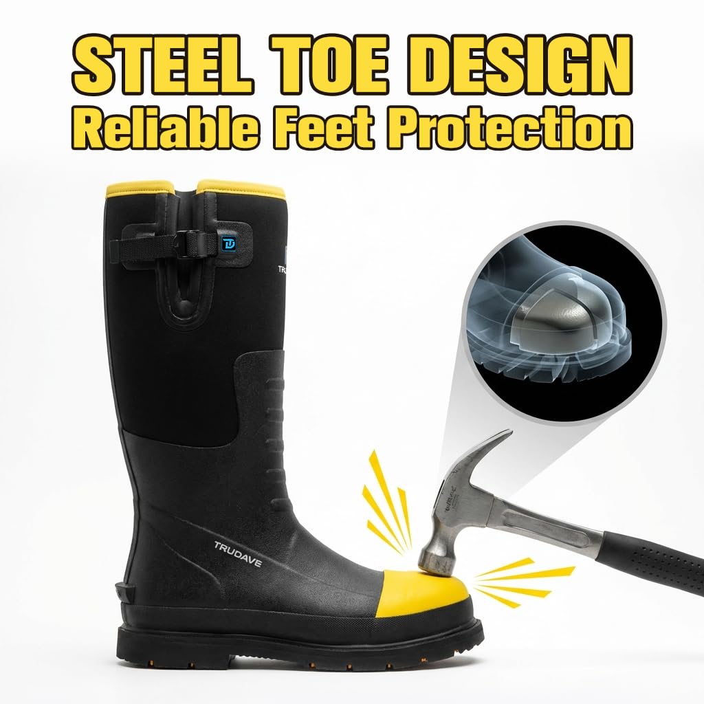 Steel Toe Waterproof Rubber Work Boots Q8657