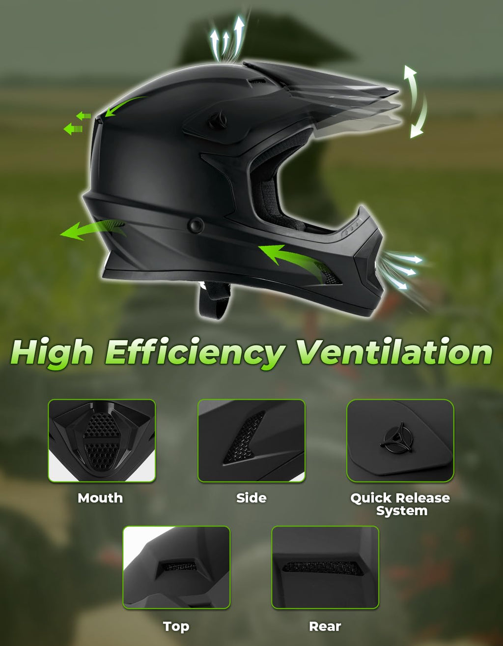 Kids Full Face Motorcycle Helmet Y817977
