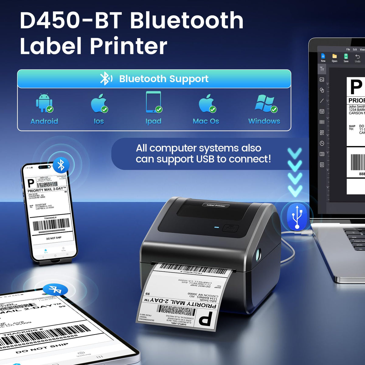 Bluetooth Shipping Label Printer L35969