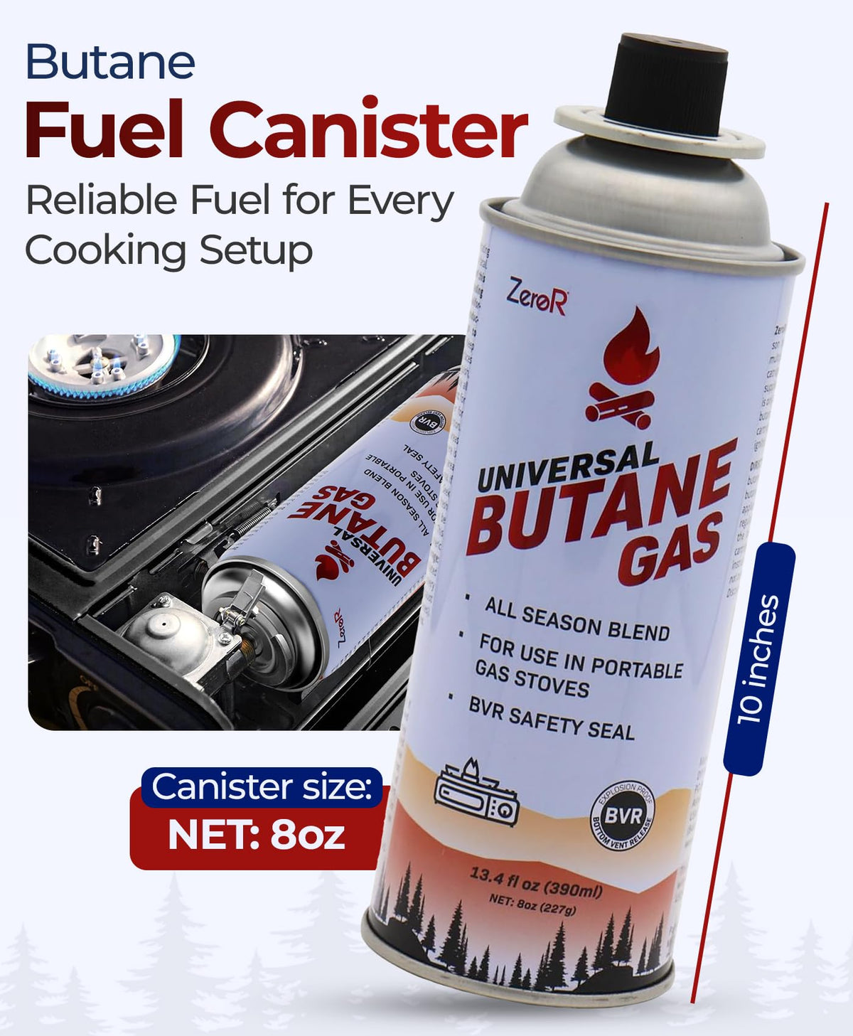 Butane Fuel Canister Cartridge 13.4 fl oz B851764
