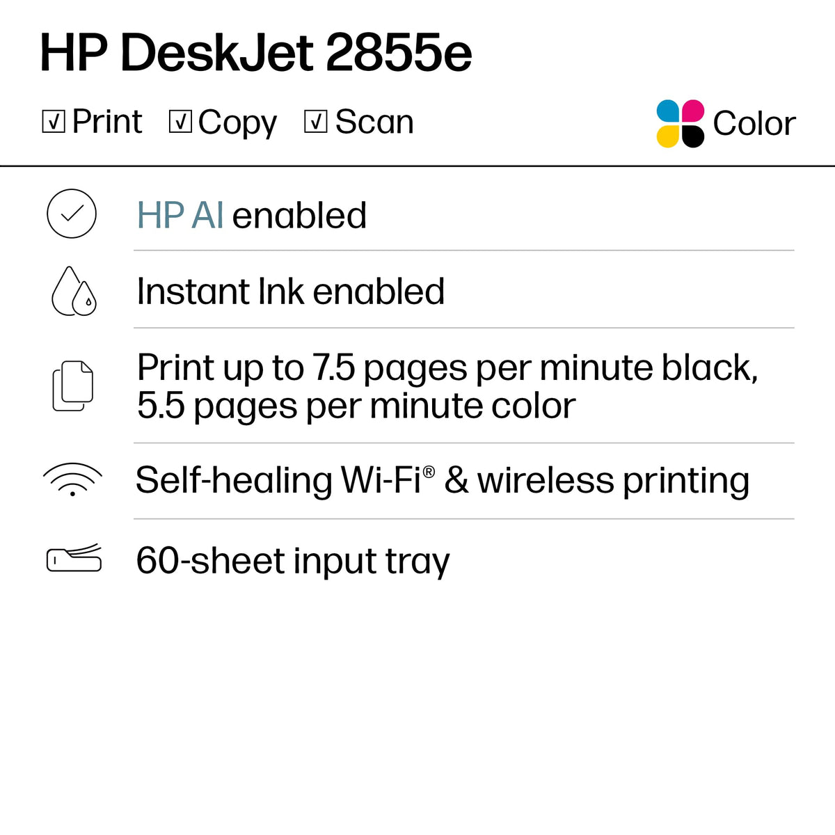 Wireless All-in-One Color Inkjet Printer, Scanner, Copier C68042