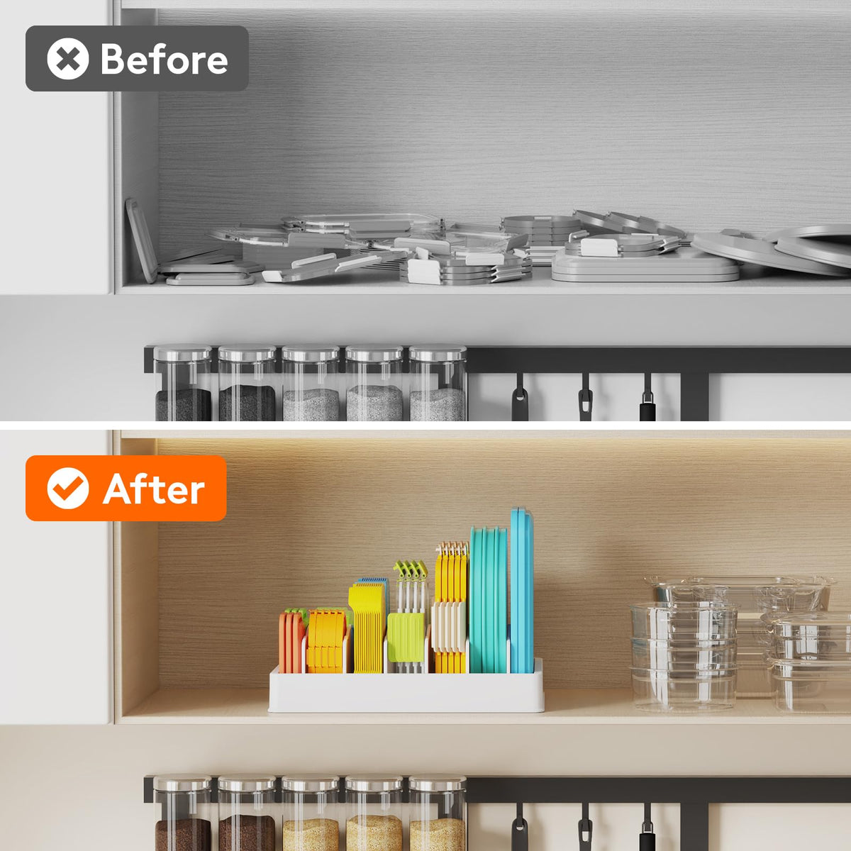 Kitchen Cabinet Organizer with 7 Sections M429700