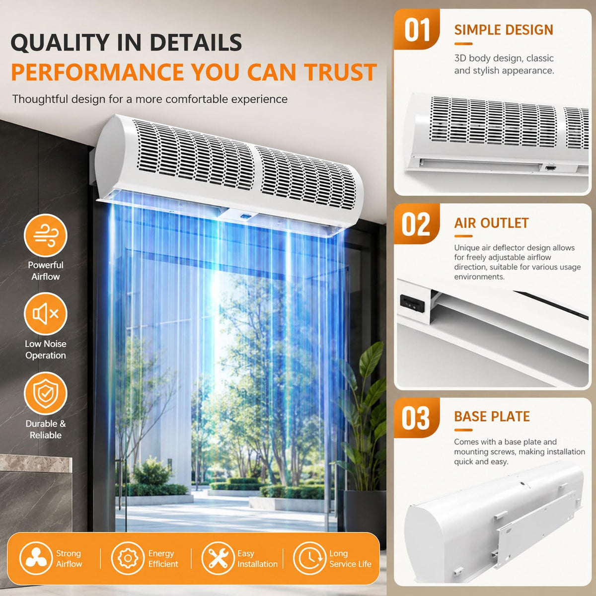 2-Speed Air Curtain Machine with Remote Control G88811