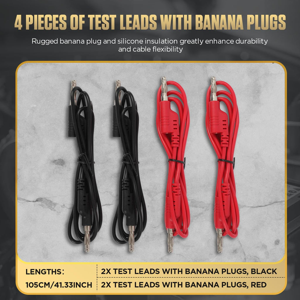 68PCS Multimeter Test Leads Kit with Alligator Clips and Banana Plug Adapters J834105
