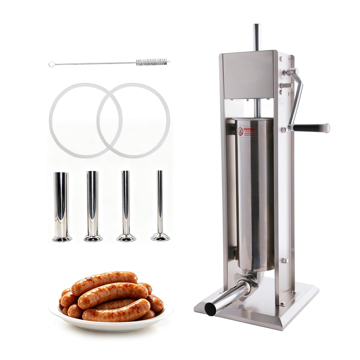 Stainless Steel Vertical Sausage Stuffer 15Lb I3932