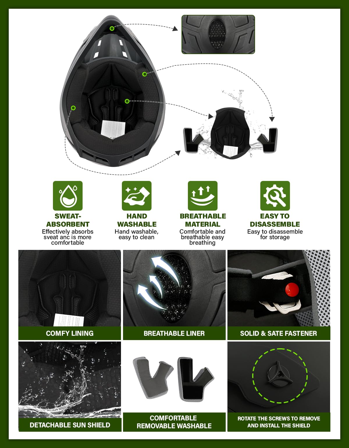 Kids Full Face Motorcycle Helmet Y817977