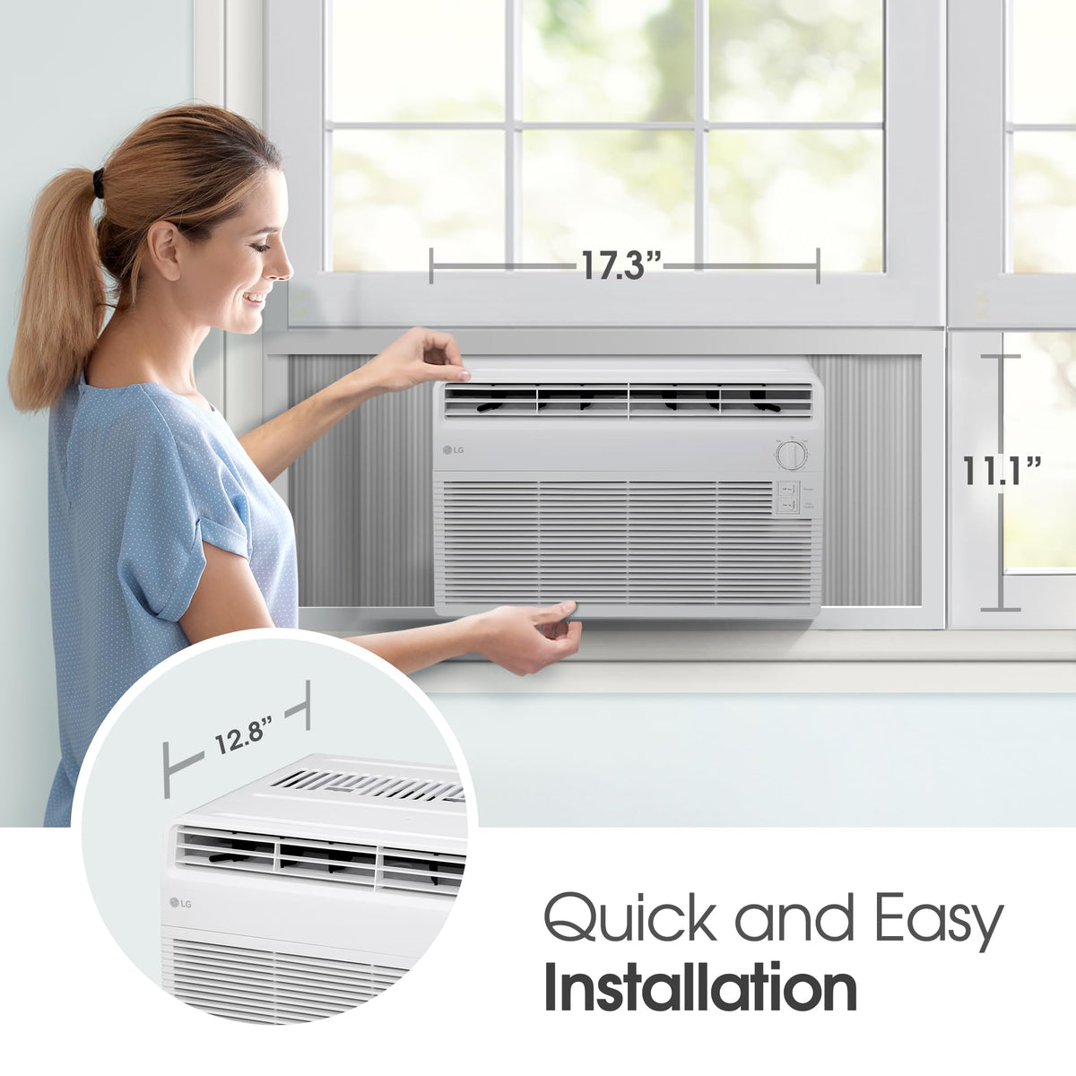 5000 BTU White Window Air Conditioner S2838