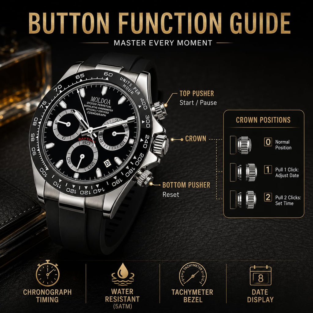 Men's Analog Quartz Chronograph Waterproof Silicone Strap Watch Q7927