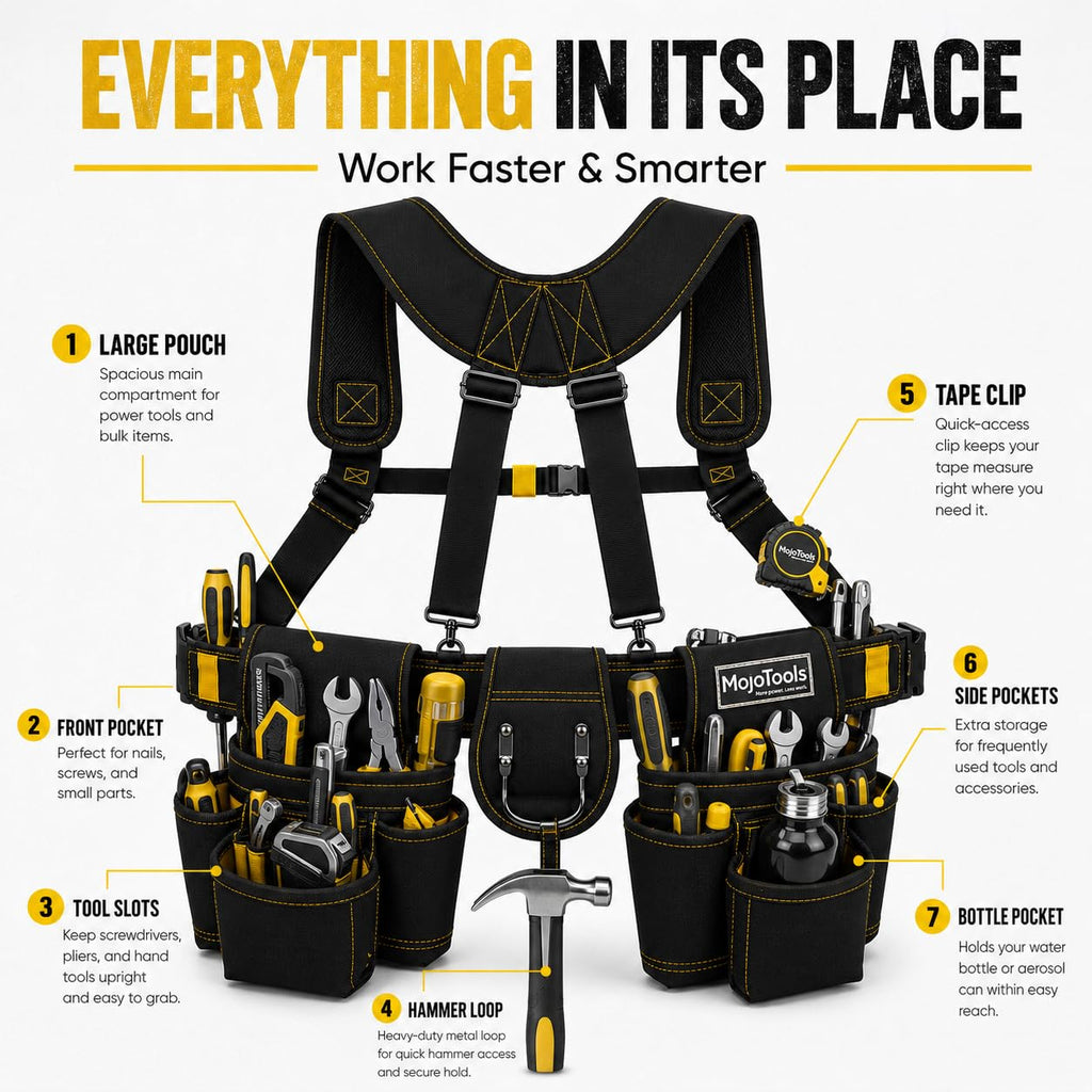 Heavy Duty Tool Belt with Suspenders Q570