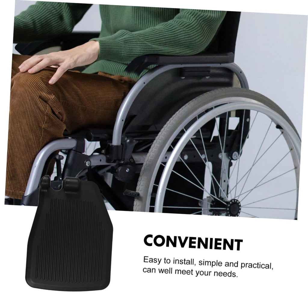 Black Wheelchair Foot Rest 1 Pair Replacement Footplates D333