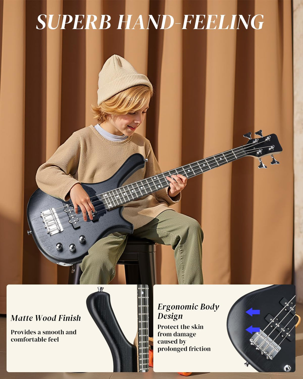 36 Inch 4 String Electric Bass Guitar X13936