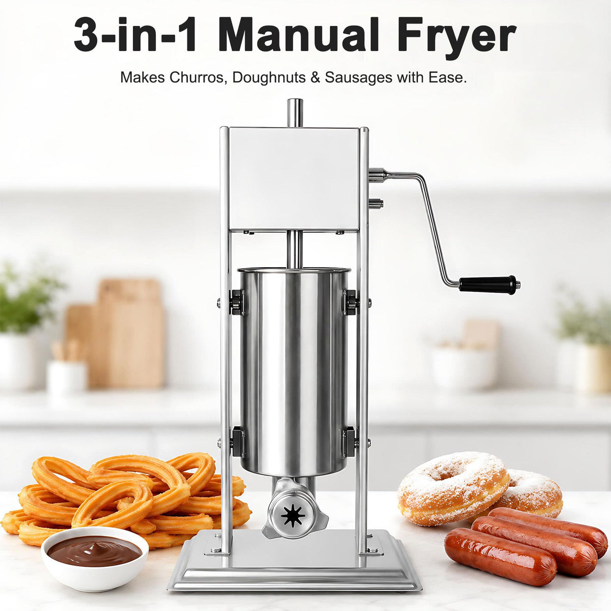 Stainless Steel Vertical Sausage Filler & Churro Press D37289