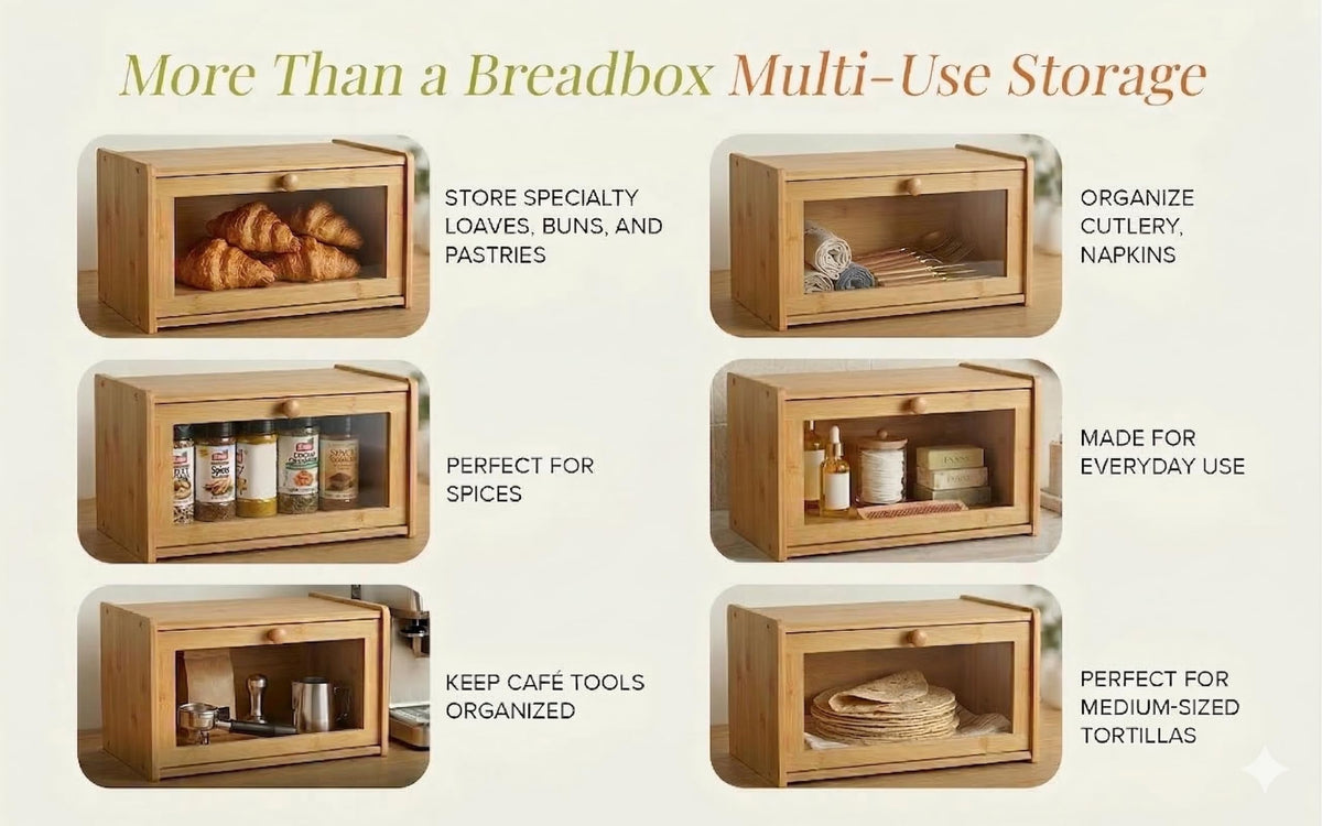 Bamboo Bread Box with Lid O391162