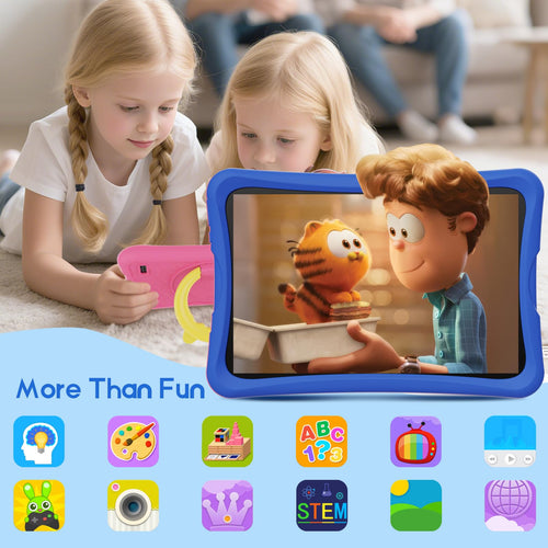 10.1" Kids Tablet 6GB RAM 32GB ROM Android 15 GO Blue O819
