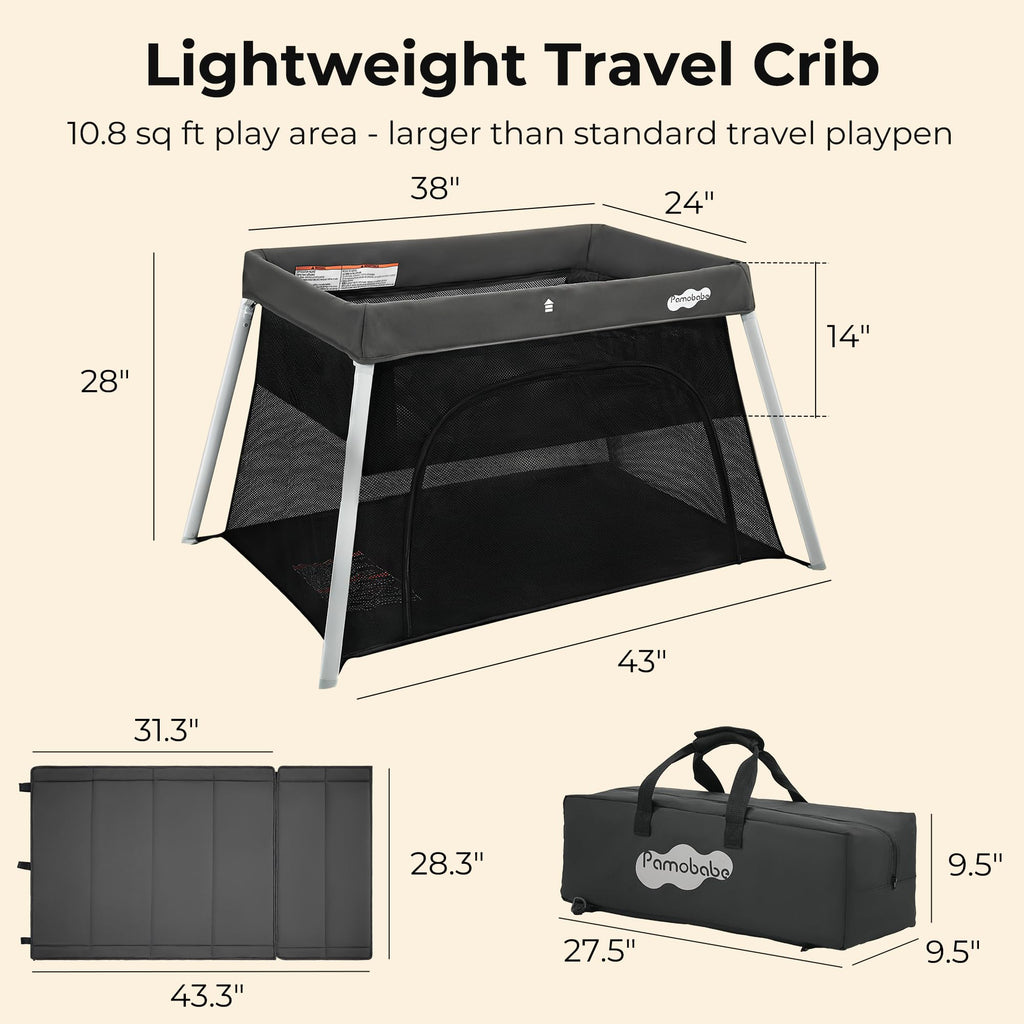 Foldable Portable Playpen with Mattress R754